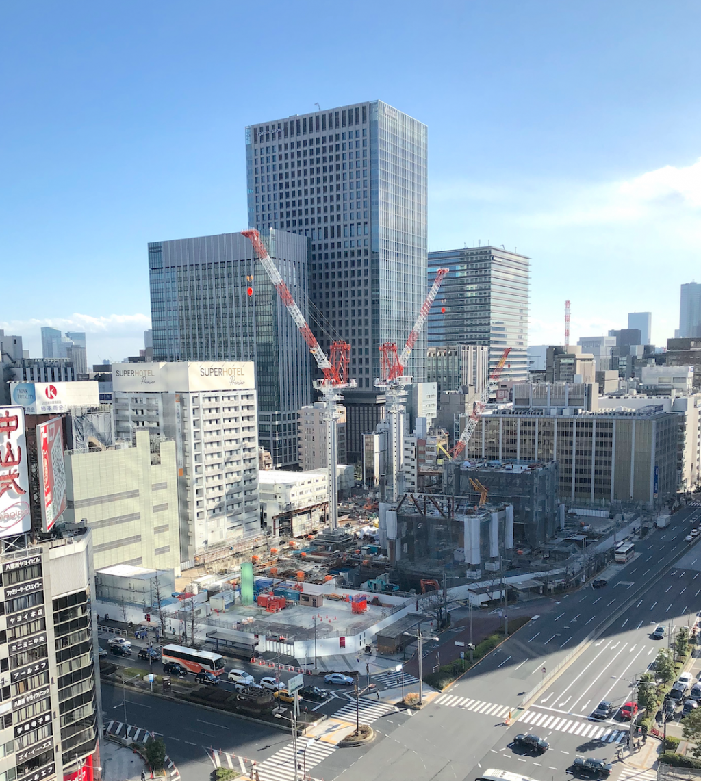  正在施工的東京車站前
(八重洲二丁目北地區第一種市區再開發事業)