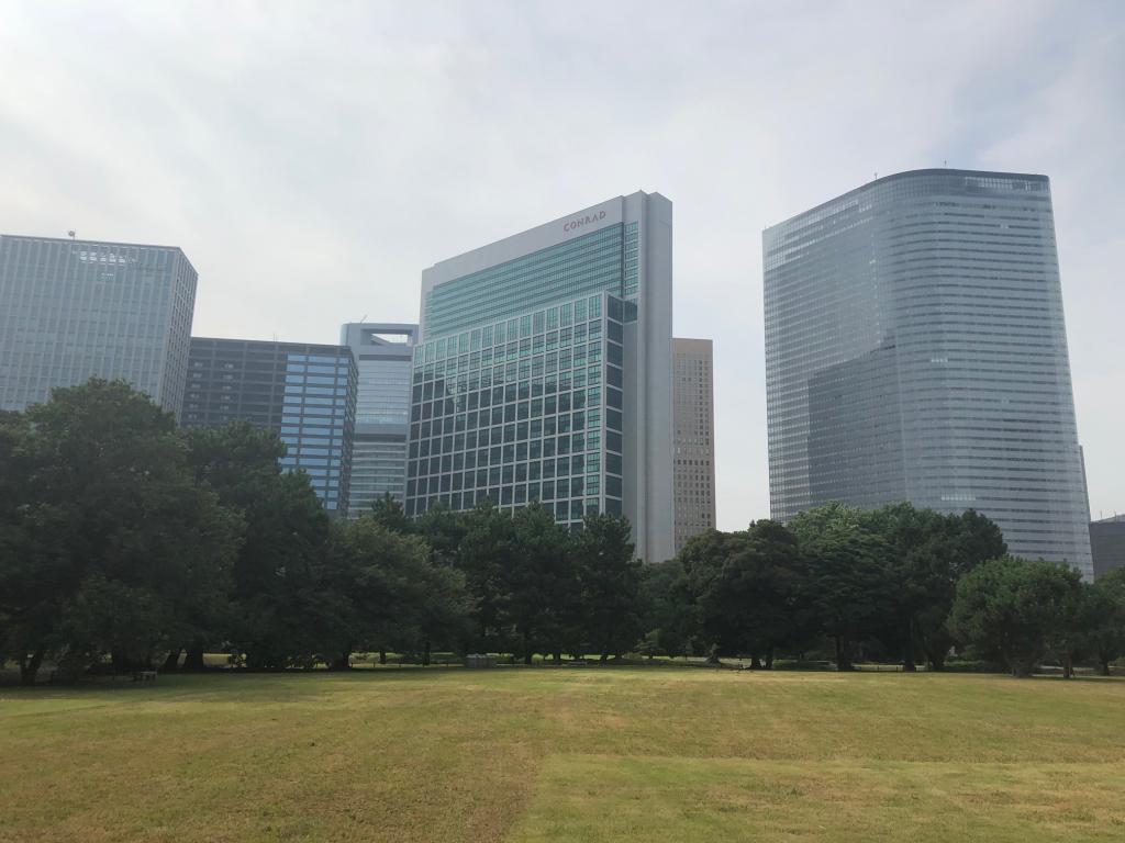 汐留高層建築群中央區的藉景