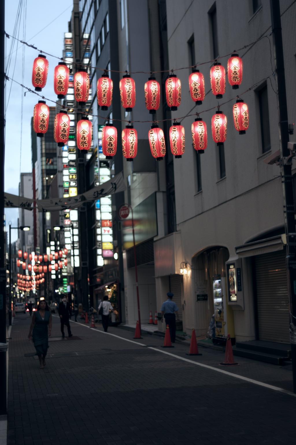  夏天,金春祭的燈籠