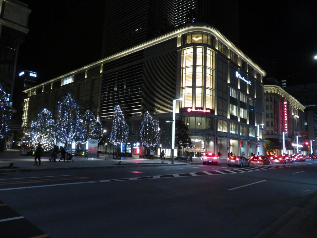 東京日本橋塔的聖誕燈飾聖誕夜景2021日本橋銀座夜景散步