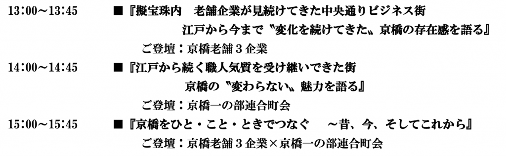 ■連結當地企業、町會相互談論的“京橋的過去、現在、未來”街道資產【京橋人、事、時(刻)連結2022・春】By中央以法84.0