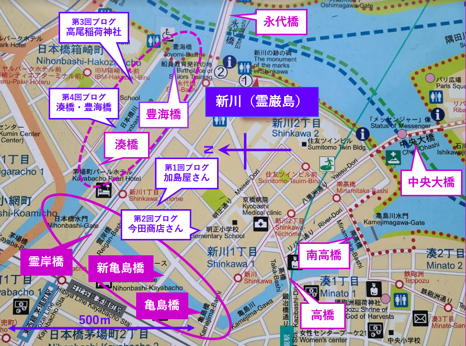  架設在新川上的9座橋
(系列第2回:靈岸橋、新龜島橋、龜島橋)