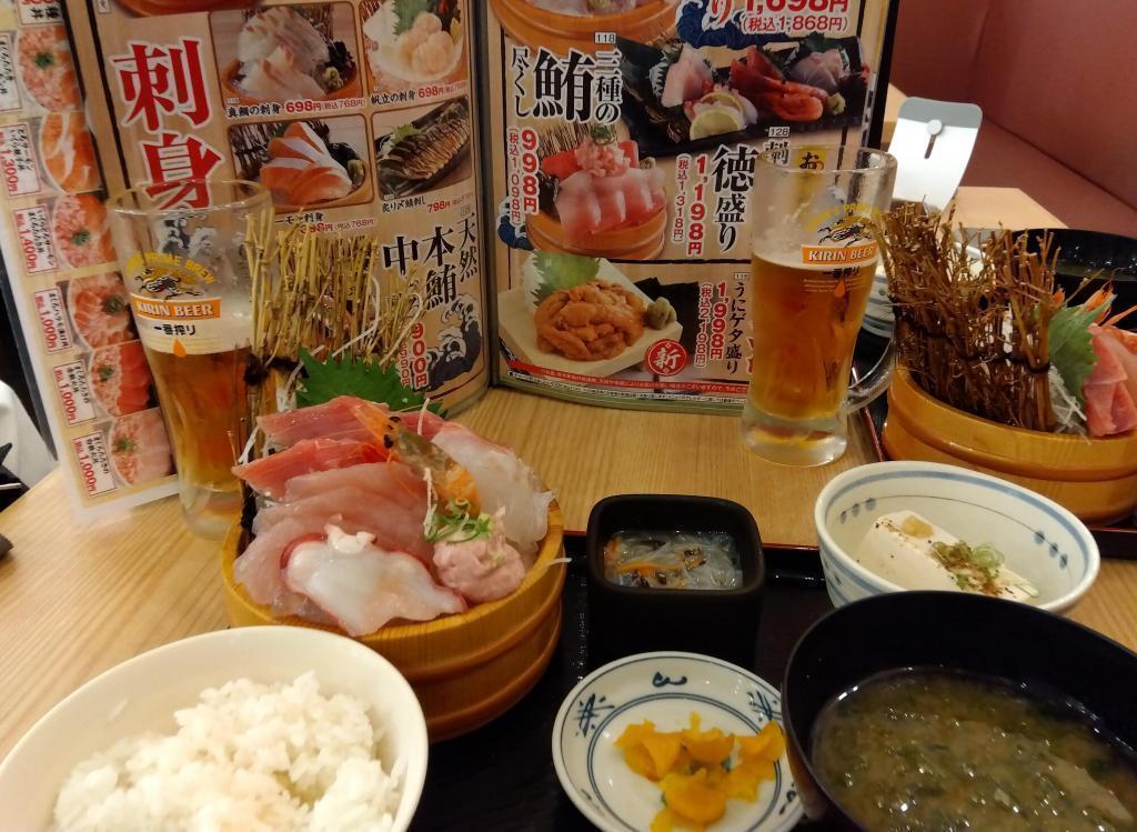 銀次東京中城八重洲店,午餐飲料也是服務價格。