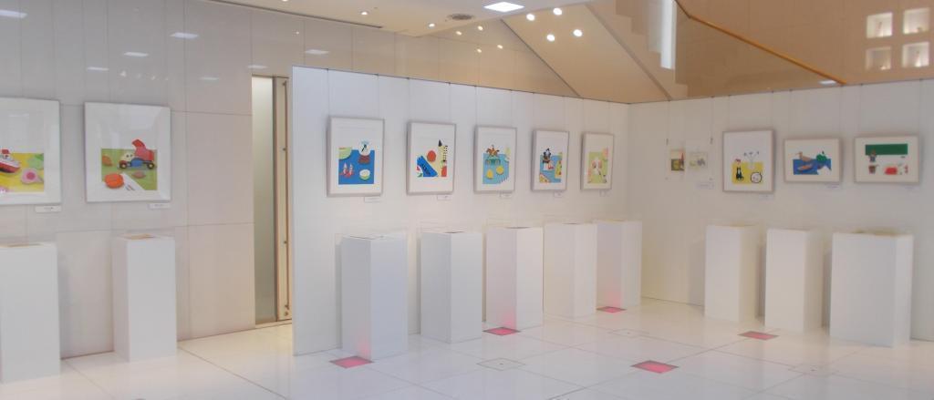  安西水丸原畫展-吉克雷爾版畫與水果和玩具的風景in諾埃維亞銀座畫廊
　