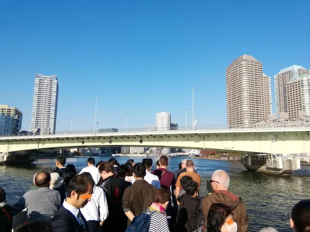 ③　佃大橋(起航後10:00通過)沃特滋竹芝　→　淺草二天門幾乎都是在中央區遊船
　以隅田川9橋為中心進行介紹(4-2)
　　～東京水邊線淺草・台場遊輪～