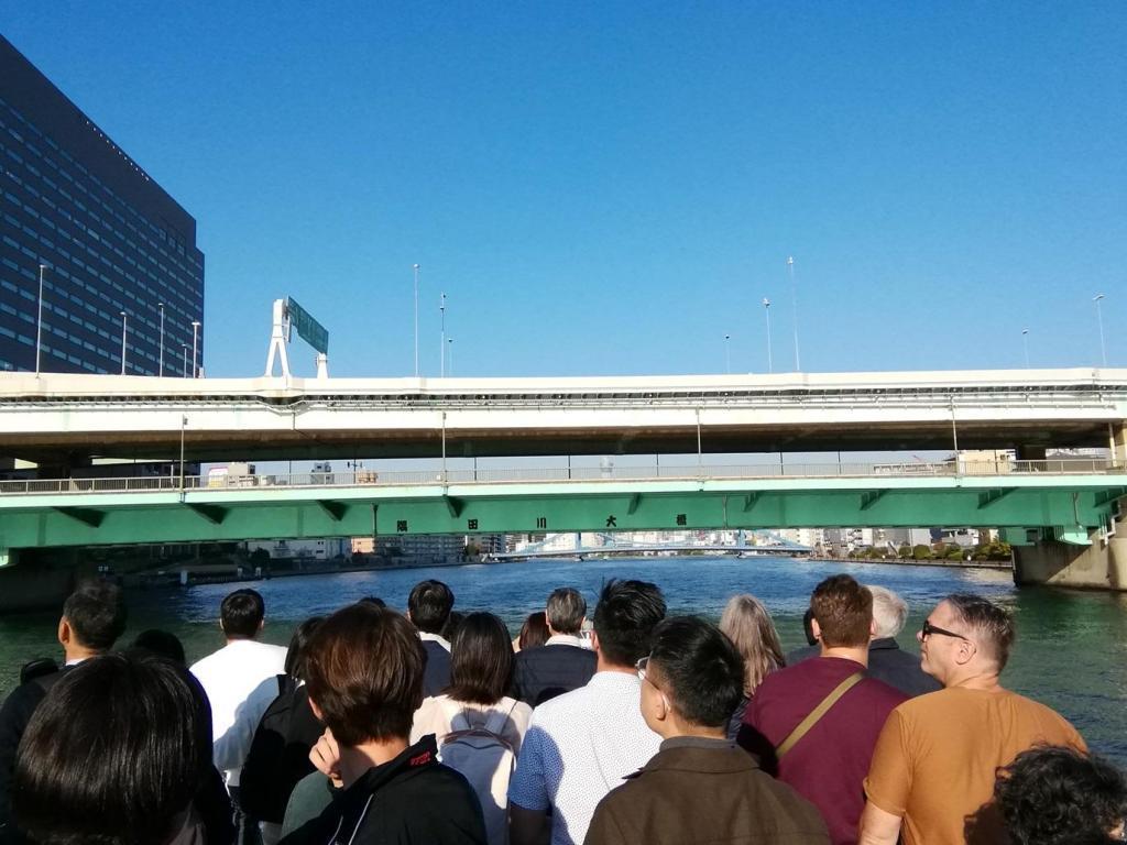 ⑥　隅田川大橋
(出航後15:50通過)沃特滋竹芝　→　淺草二天門幾乎都是在中央區遊船
　以隅田川9橋為中心進行介紹(4-2)
　　～東京水邊線淺草・台場遊輪～