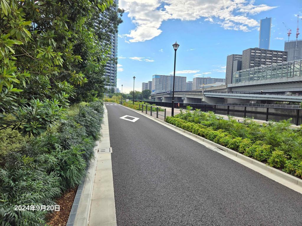  朝潮運河親水公園和GRAND MARINA TOKYO噴泉廣場