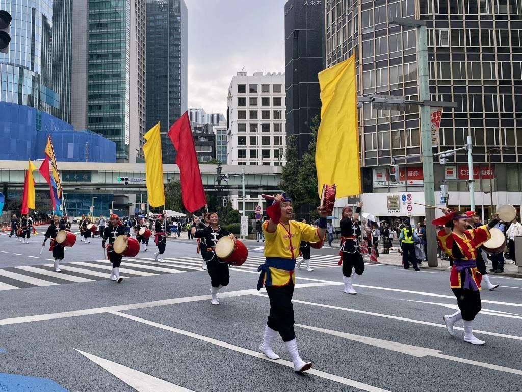 琉球國祭太鼓東京支部(沖繩縣)第51屆日本橋京橋祭～各國往來遊行與各國往來市～