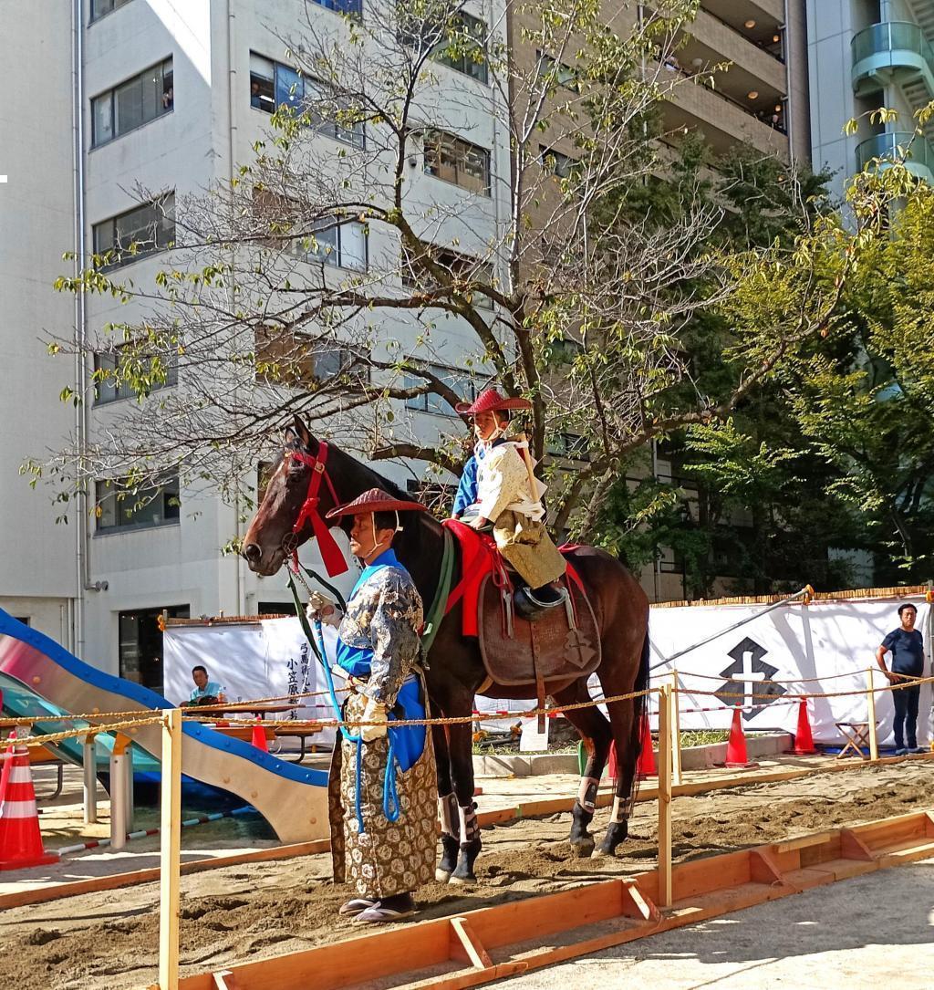 也有水幹、鎧甲直垂等裝束! OH！江戶東京祭“在中央區能看到流鏑馬!?”這是幸運的第一次體驗!堀留兒童公園於