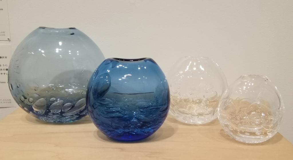 泡一輪左2個:藍右2個:透明FUSION FACTORY夏季玻璃展～日本橋木屋總店izutuki～