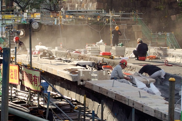  日本橋川・常磐橋的修復工程