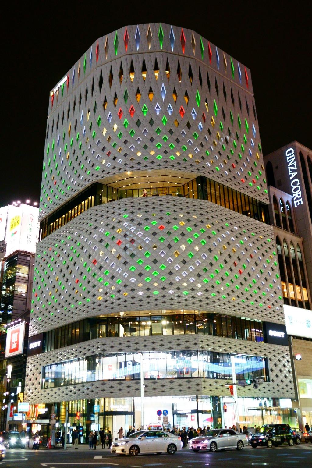 銀座廣場銀座周邊的夜景、燈飾